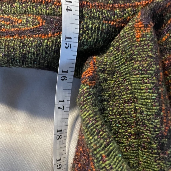 SOLD - ETRO {40} Wool Printed Jacket Orange & Green Tapestry - Picture 15 of 16